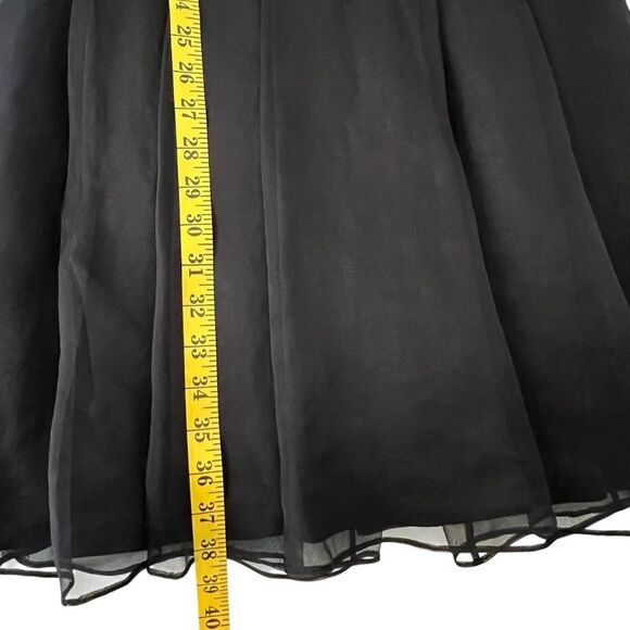 Ted Baker Embellished Silk Chiffon Dress Size 2 Black Fit&Flare Cocktail Formal - Picture 5 of 9